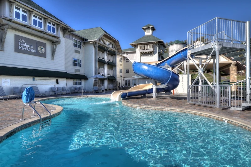 Lodge at Five Oaks Pool during daytime